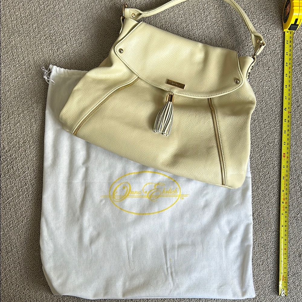 •ONNA EHRLICH• Cream Colored Shoulder Bag - Picture 10 of 12